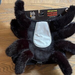 Reflective Spider Costume Harness for pet - Black and Gray